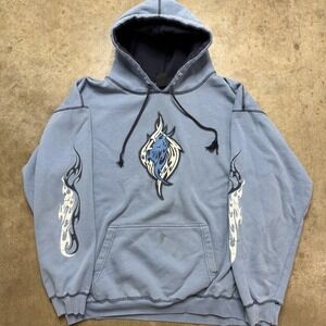 Verbal Assault Hoodie Mens XL Tribal Dragon Graphic Pullover Sweatshirt